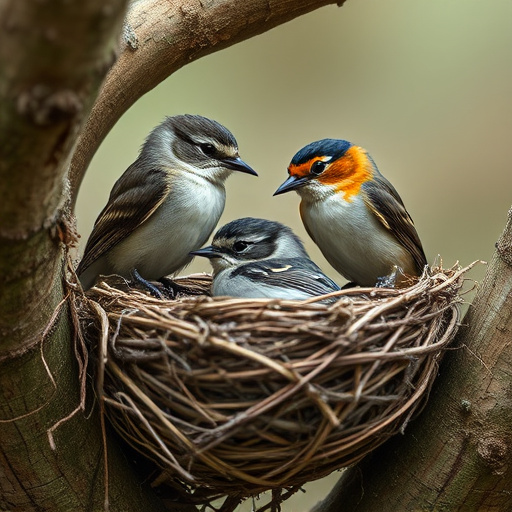 Bird flying from unused nesting spot