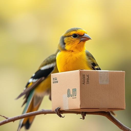 Bird food box left at front door
