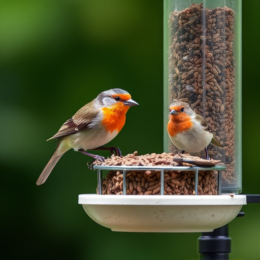 Bird food delivery box on doorstep