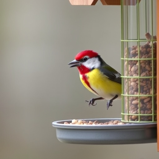 Bird food delivery with feathers on box
