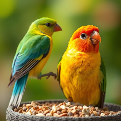 Bird food delivery with feathers on box