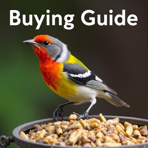 Bird food packets with price labels