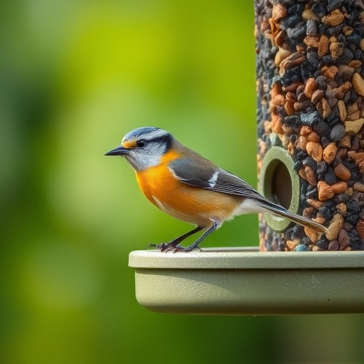 Bird food packets with price labels