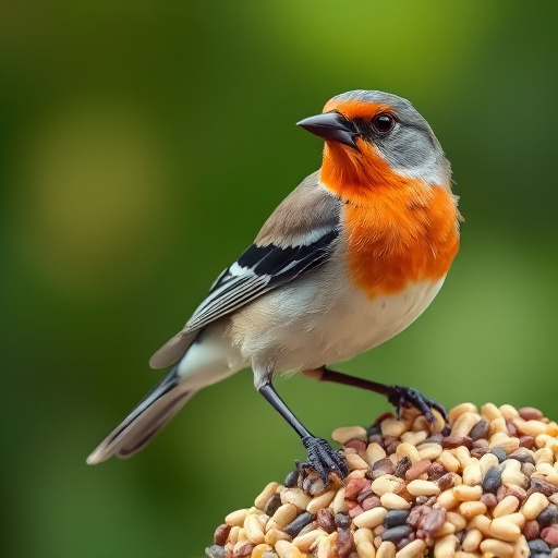 Bird food parcel with free delivery label