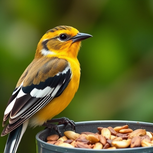 Bird food parcel with free delivery label