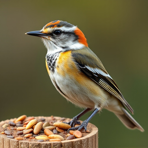 Bird food parcel with free delivery label