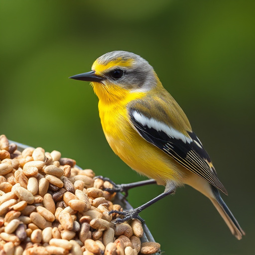 Bird seed bulk packaging outdoors