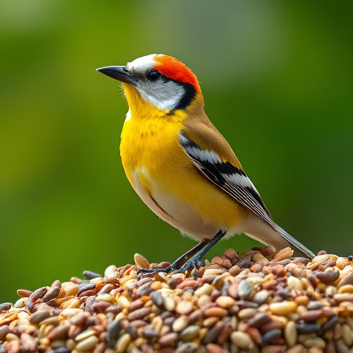 Bird seed bulk packaging outdoors