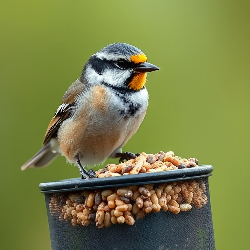 Bird seed pile with natural textures