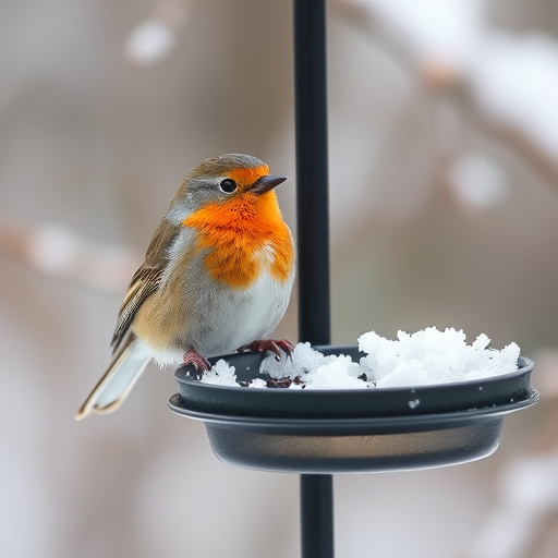 Birds drinking from clean bird bath