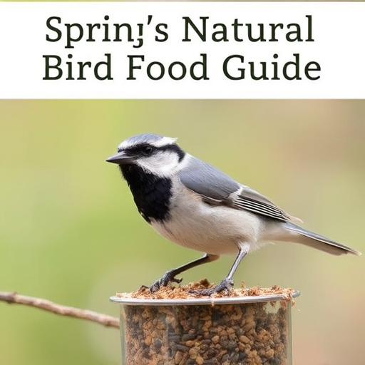 Birds eating soft insects in spring