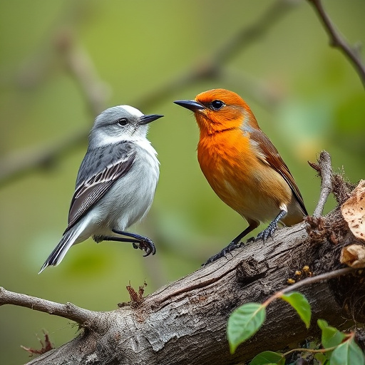 Birds feeding from hanging seed feeder