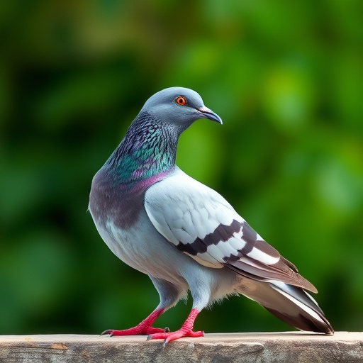Birds feeding from pigeon-resistant feeder