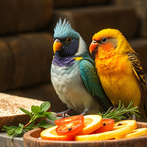Birds feeding on sunflower hearts
