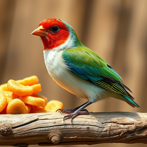Birds feeding on sunflower seeds
