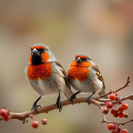 Birds perched on transparent window feeder