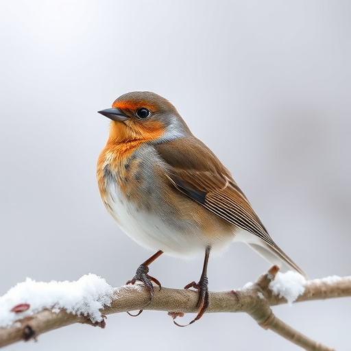 Birds sheltering near winter feeder