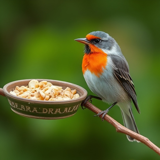 Birdseed mix in mesh feeder bag