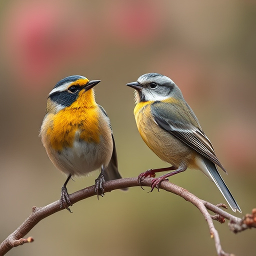 Blue tit feeding on caterpillars
