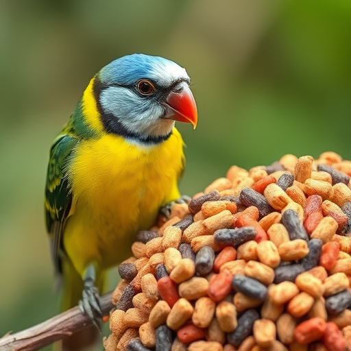 Blue tits and robins eating suet