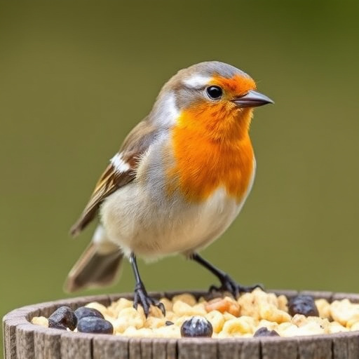Blue tits enjoying fresh insects
