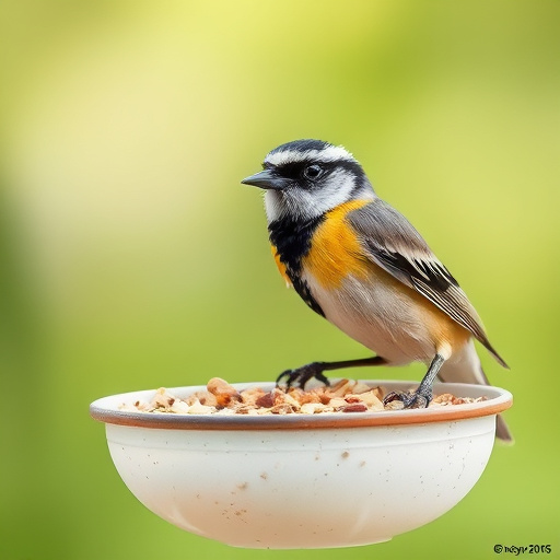 Blue tits enjoying fresh insects