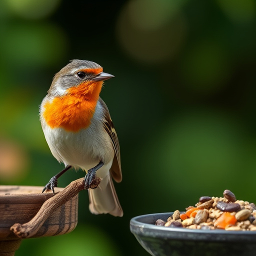 Blue tits feeding on sunflower seeds