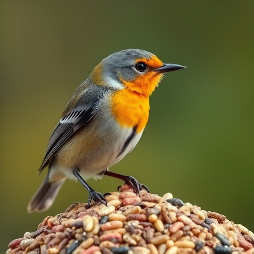 Bulk bird seed bags stacked neatly