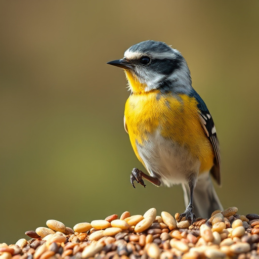 Bulk bird seed bags stacked neatly