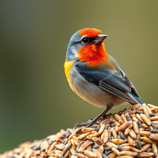 Bulk bird seed bags stacked neatly