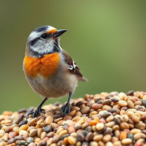 Bulk bird seed bags stacked neatly