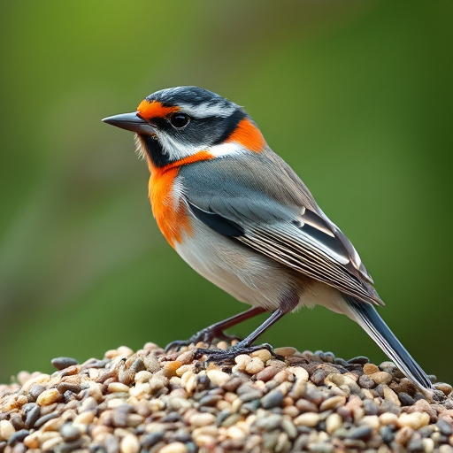 Bulk bird seed bags stacked neatly