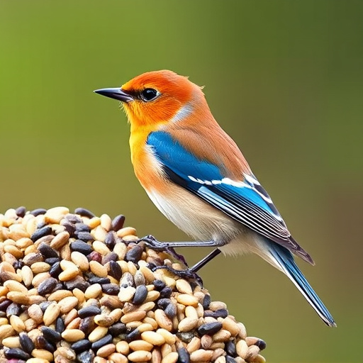 Bulk bird seed bags stacked neatly