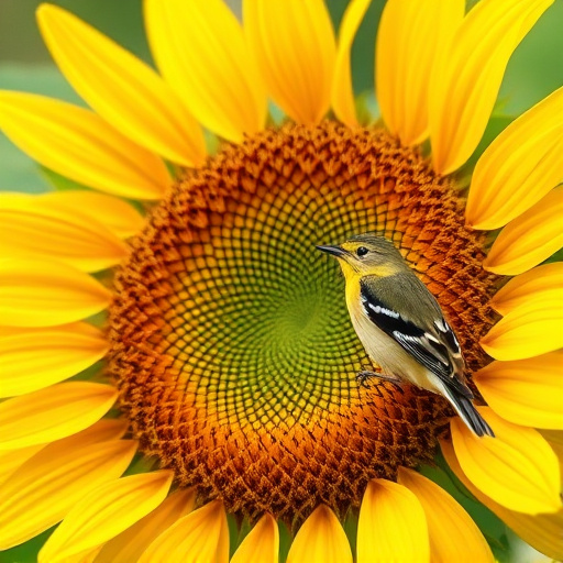 Chaffinch feeding on sunflower hearts