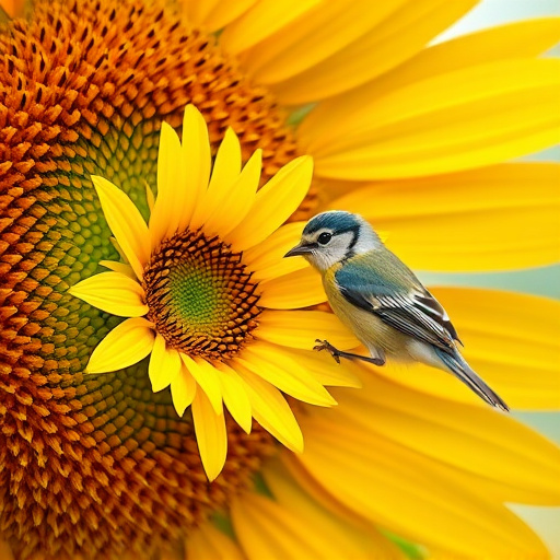 Chaffinch feeding on sunflower hearts