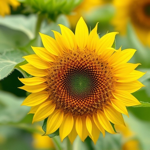 Clean sunflower hearts in metal mesh feeder