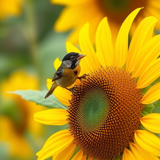Clean sunflower hearts in metal mesh feeder