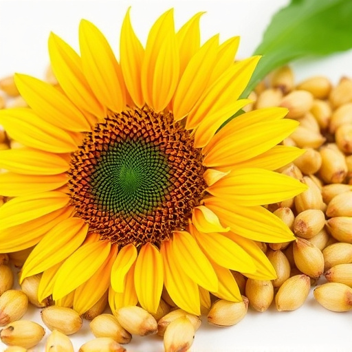Clear bag of sunflower hearts seeds
