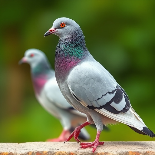 Close-up of anti-pigeon feeding mechanism