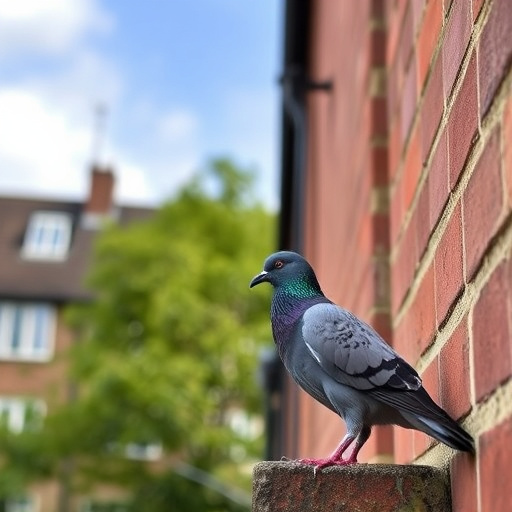 Close-up of anti-pigeon feeding mechanism