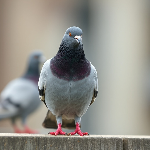 Close-up of anti-pigeon feeding mechanism