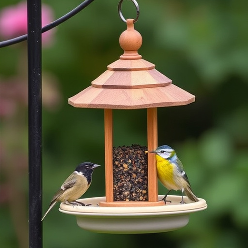 Close-up of birds on feeding station