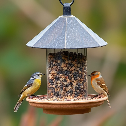 Close-up of birds on feeding station
