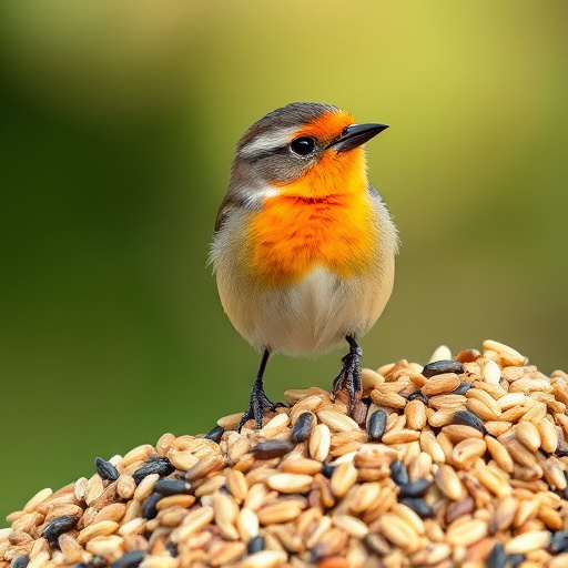 Close-up of colorful wild bird seed