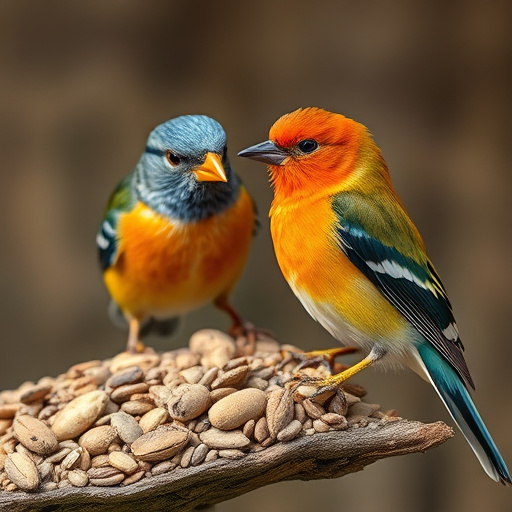 Close-up of colorful wild bird seed