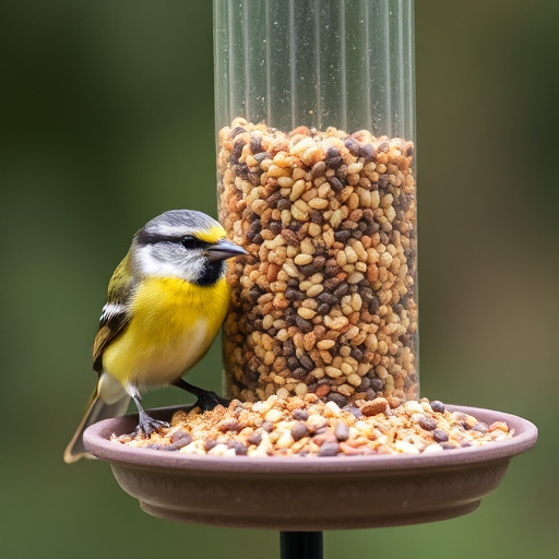 Close-up of no-mess bird seed mix