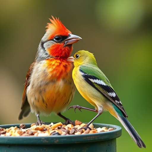 Close-up of no-mess bird seed mix