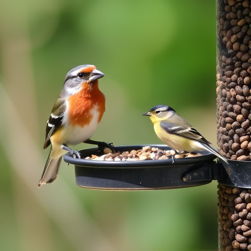 Close-up of no-mess bird seed mix