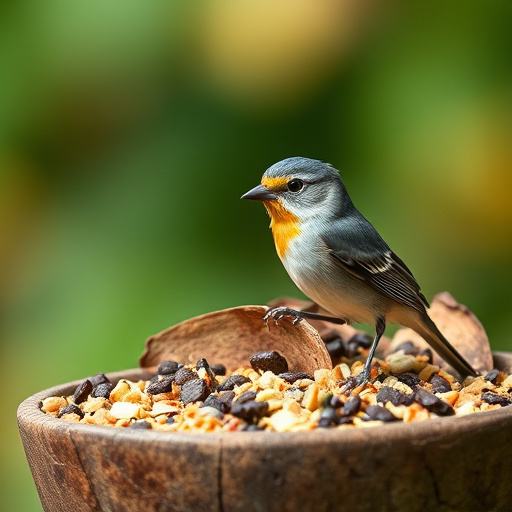 Close-up of no-mess bird seed mix