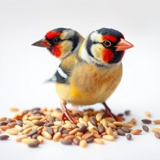 Close-up of nyjer seed-filled feeder